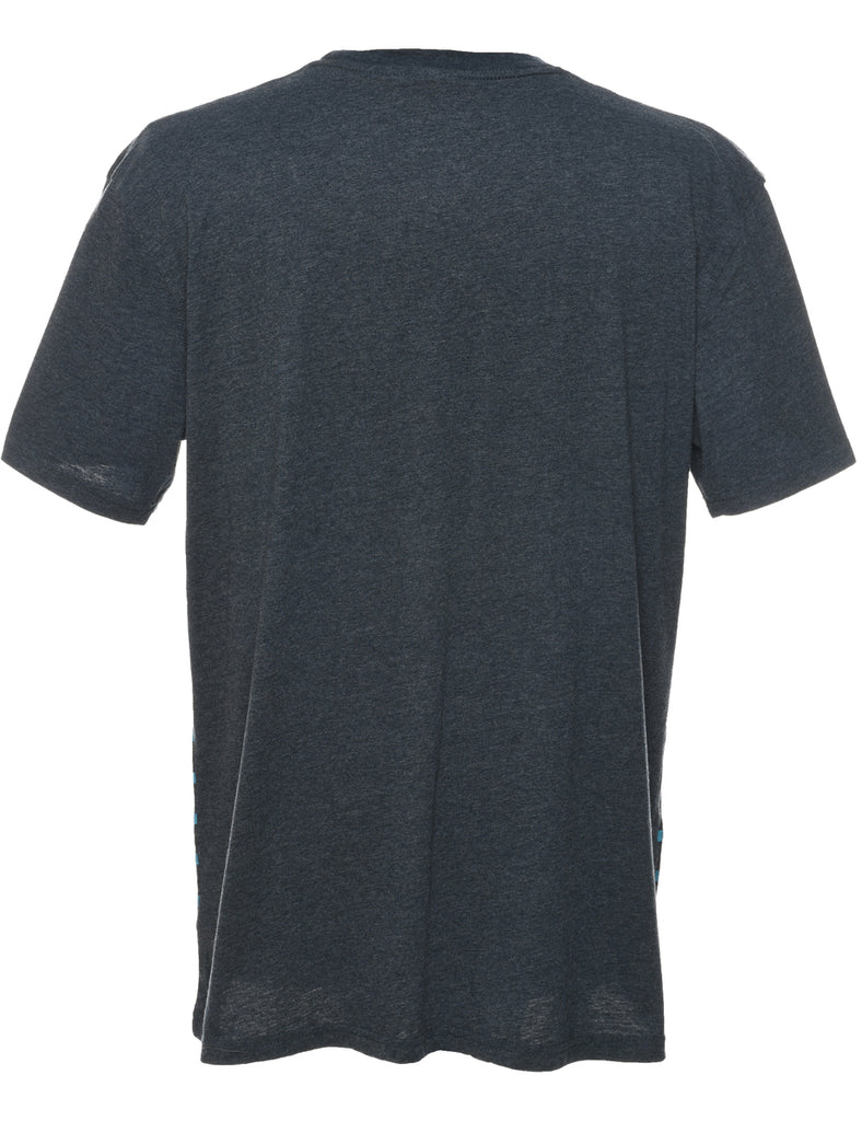 Striped Printed T-shirt - L