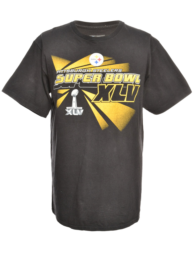Super Bowl XLV NFL Black Sports T-shirt - M