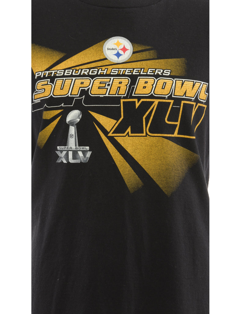 Super Bowl XLV NFL Black Sports T-shirt - M