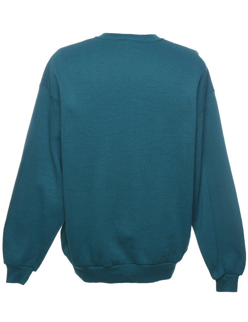 Teal Plain Sweatshirt - XL