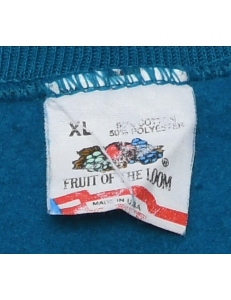 Teal Plain Sweatshirt - XL