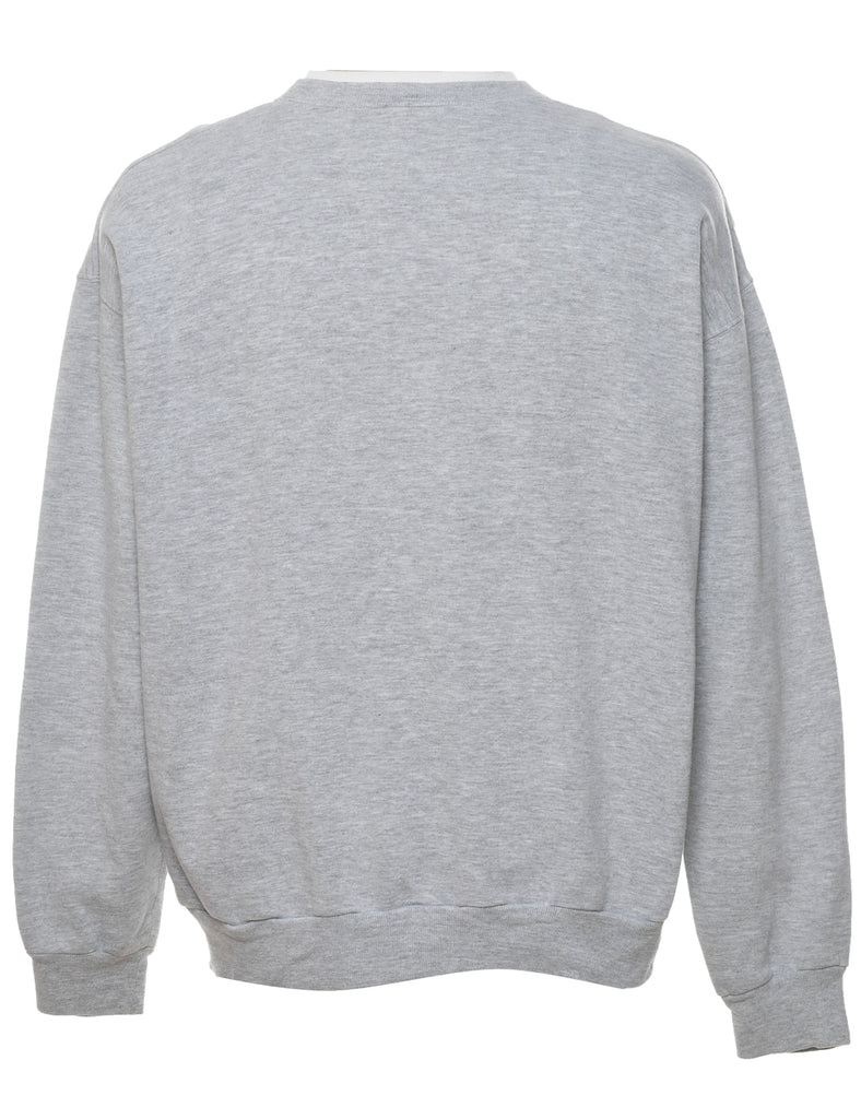 Teddy Bear Print Christmas Sweatshirt - L