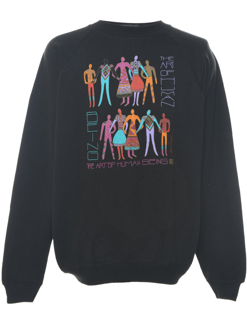 The Art Of Human Being Printed Multi-Colour Sweatshirt - XL