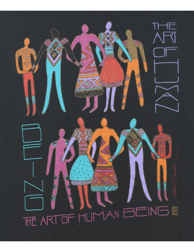 The Art Of Human Being Printed Multi-Colour Sweatshirt - XL