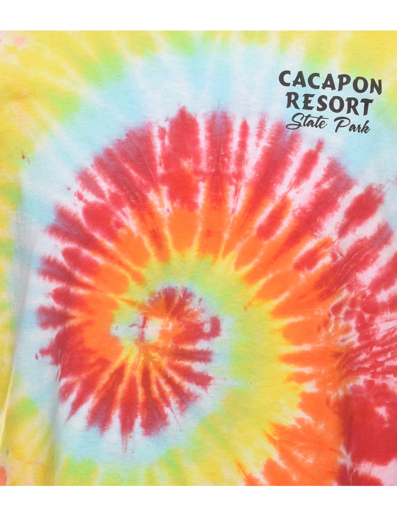 Tie Dye Cacapon Resort Printed T-shirt - L