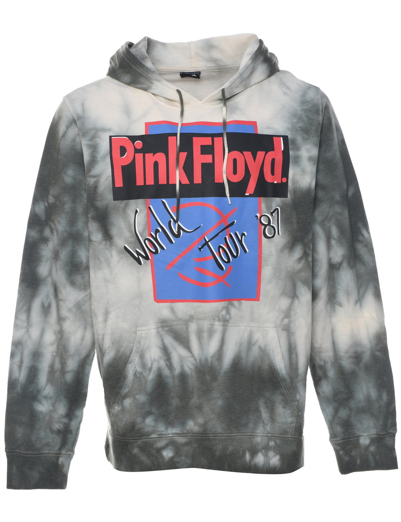 Tie-dye Design Pink Floyd Hoodie - XL