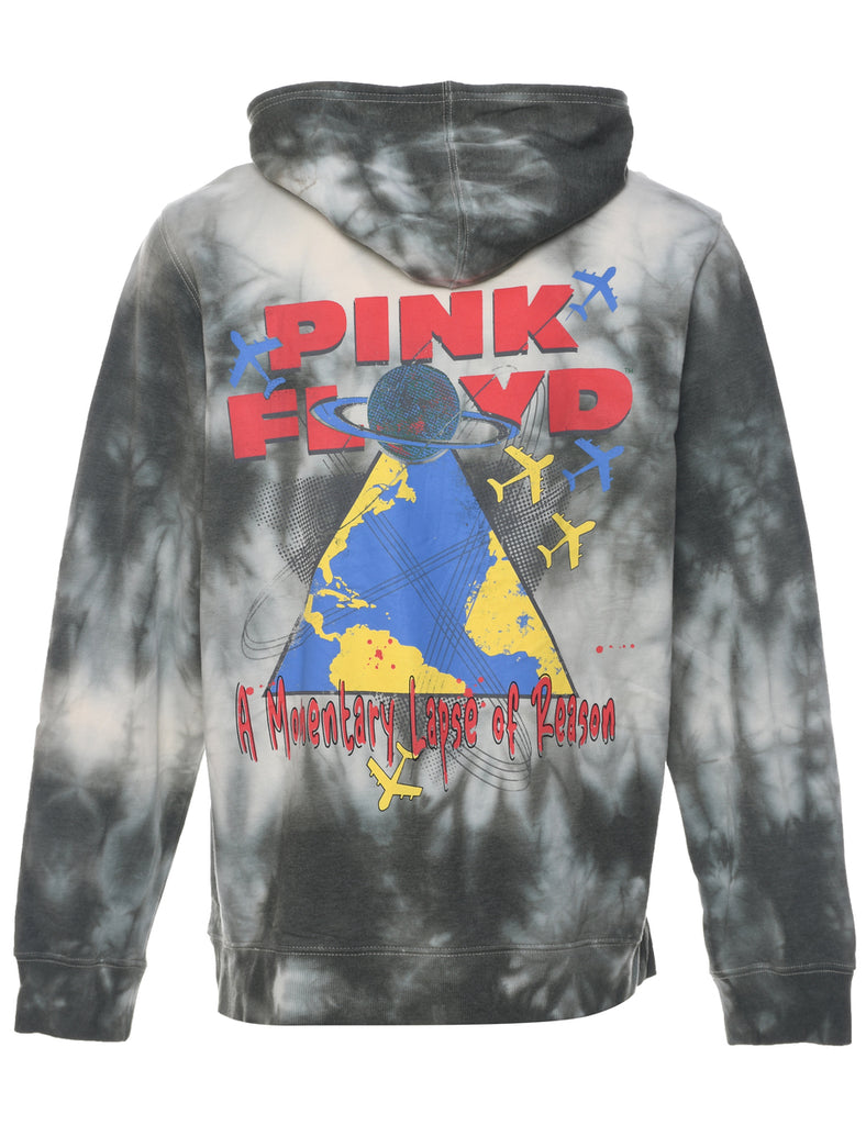 Tie-dye Design Pink Floyd Hoodie - XL