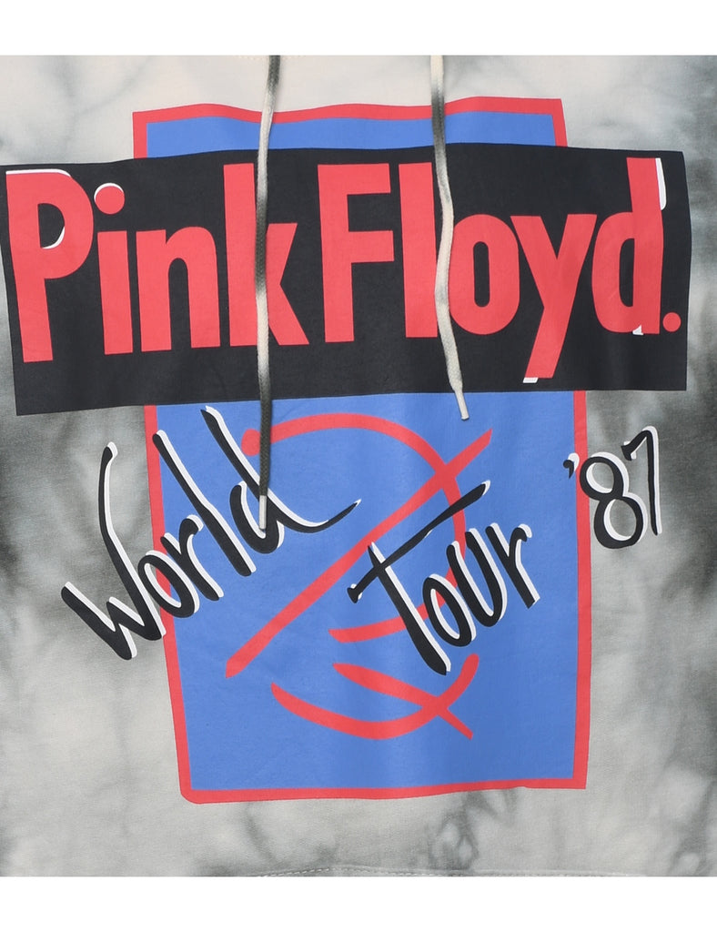 Tie-dye Design Pink Floyd Hoodie - XL