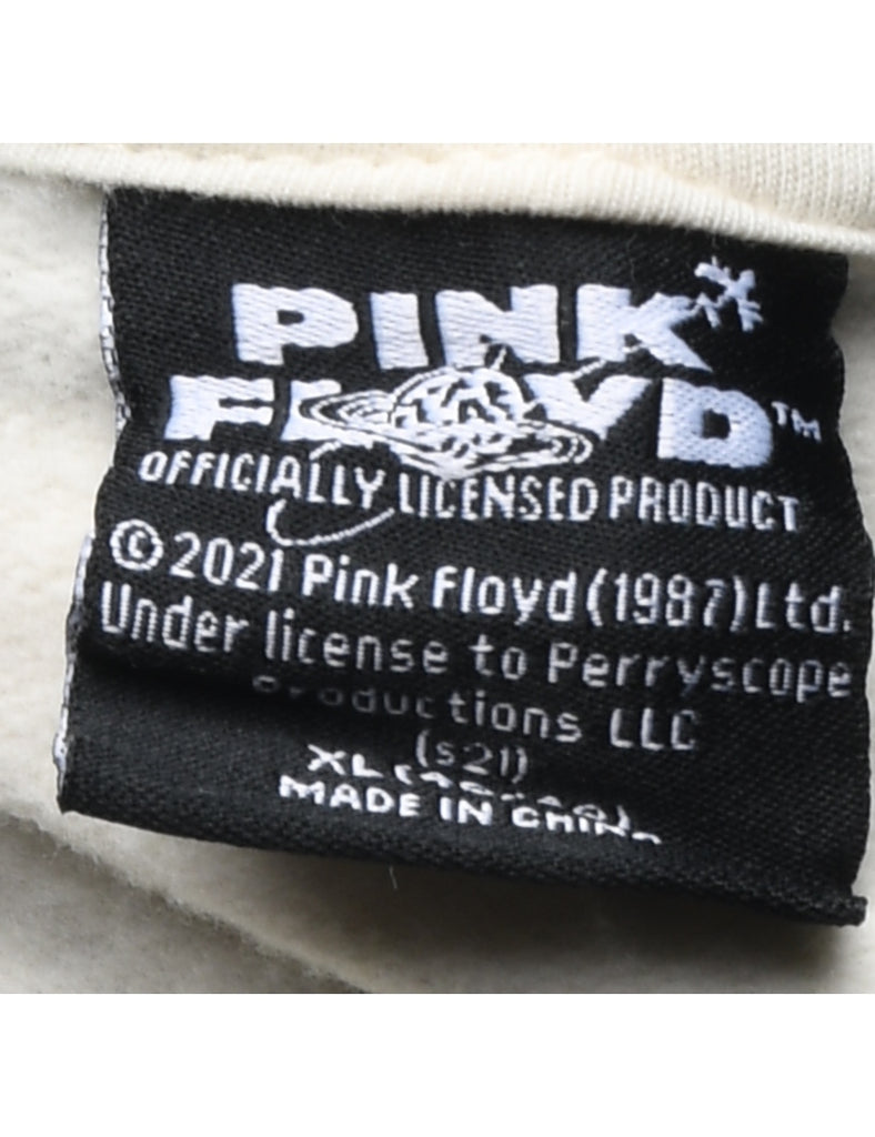 Tie-dye Design Pink Floyd Hoodie - XL
