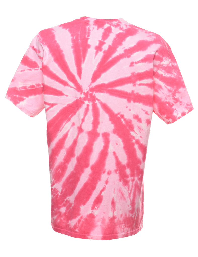 Tie Dye Pink YMCA Printed T-shirt - L
