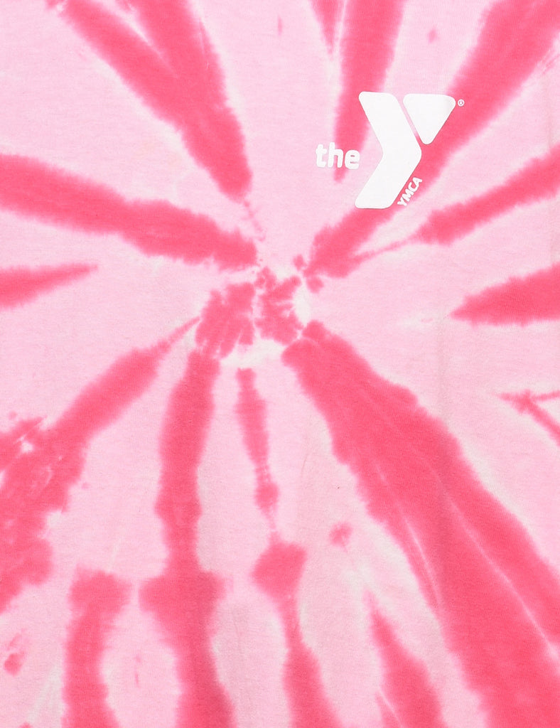 Tie Dye Pink YMCA Printed T-shirt - L