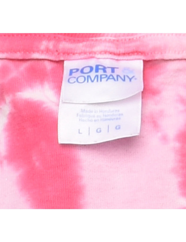 Tie Dye Pink YMCA Printed T-shirt - L