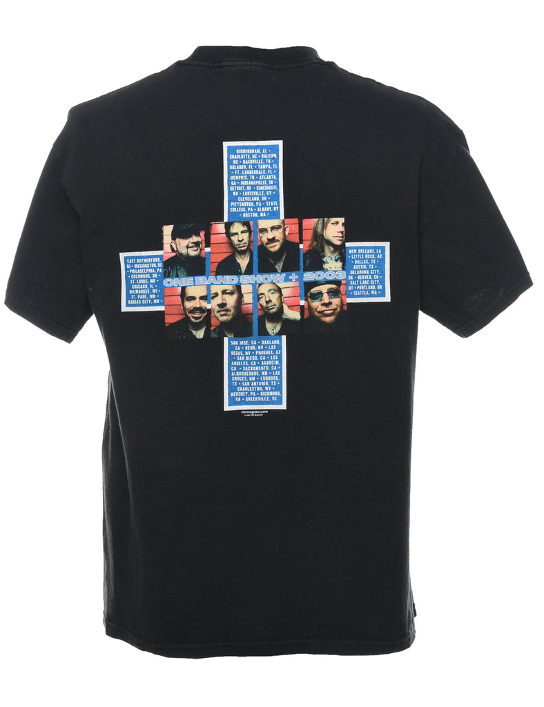 Tim McGraw Printed Black T-shirt - L