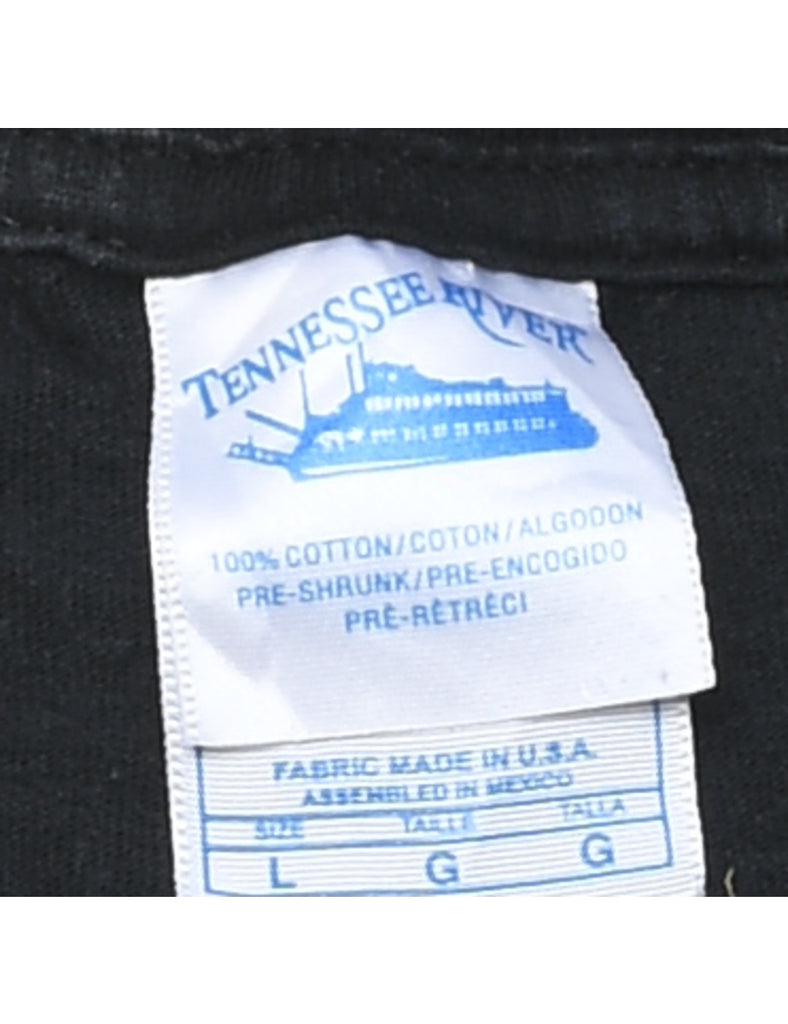 Tim McGraw Printed Black T-shirt - L