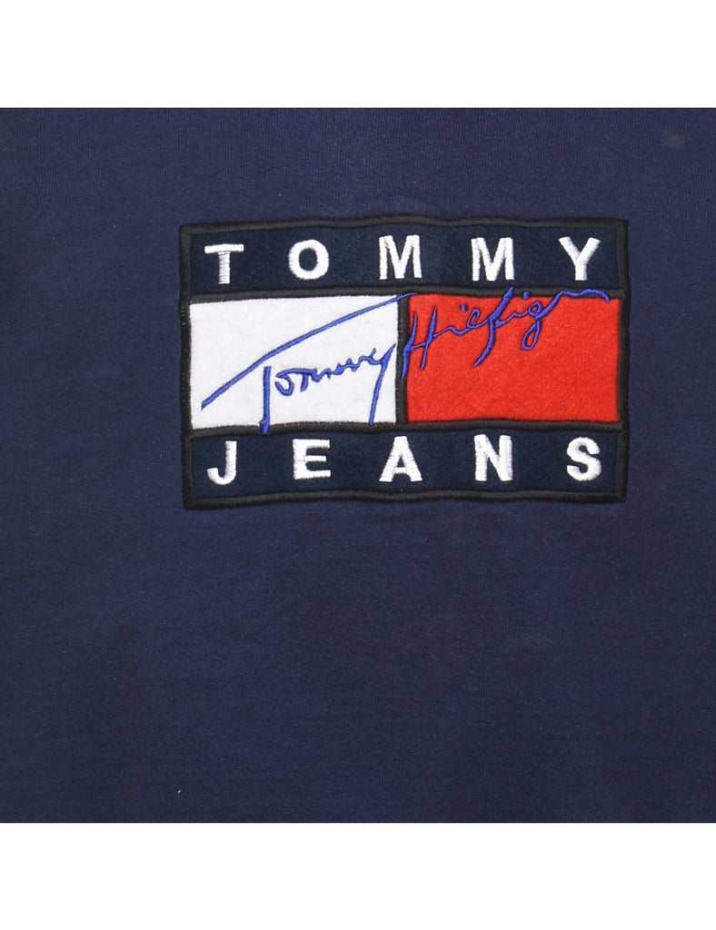 Tommy Hilfiger Embroidered Navy, Red & White 1990s Sweatshirt - L