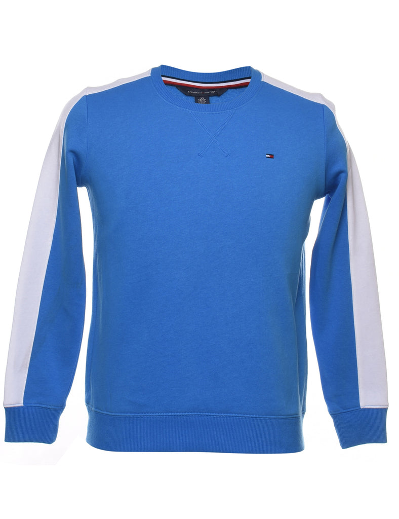 Tommy Hilfiger Plain Blue Sweatshirt - XS