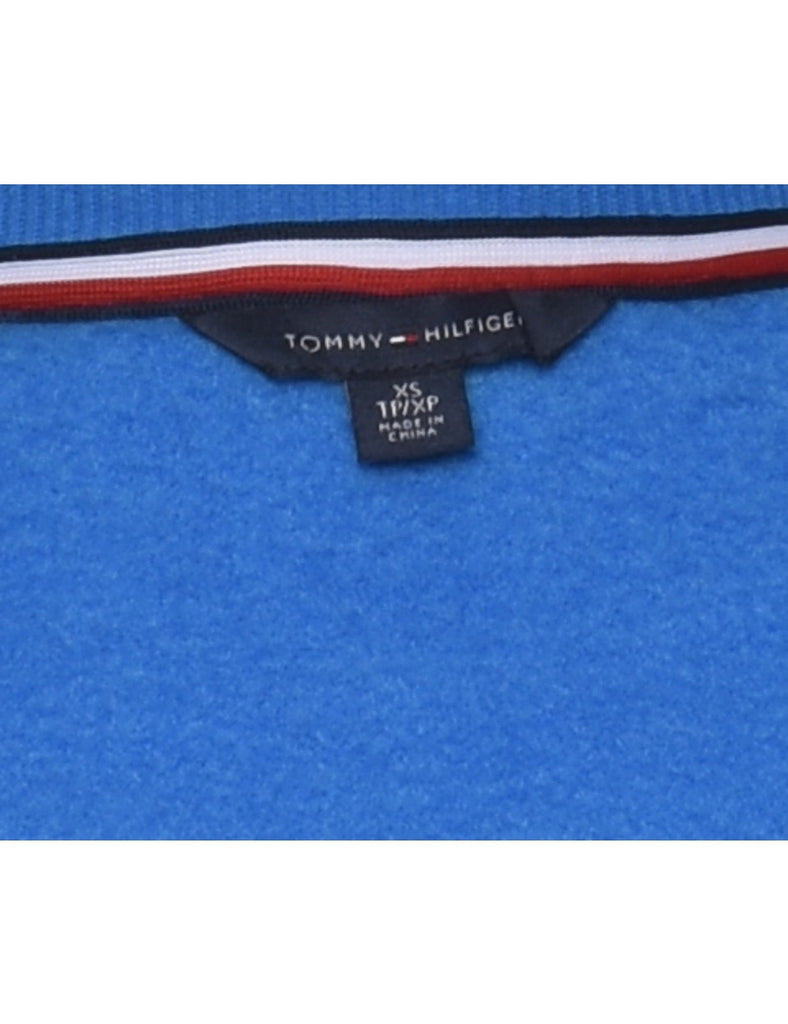 Tommy Hilfiger Plain Blue Sweatshirt - XS