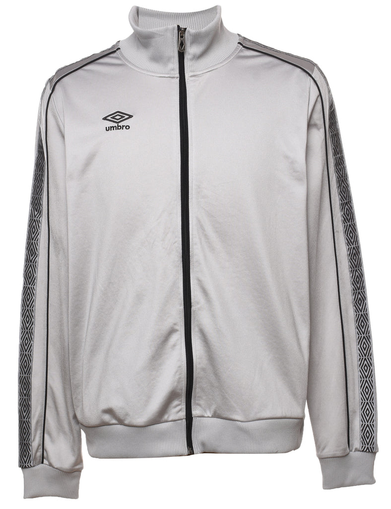 Umbro Light Grey Zip-Front Track Top - L