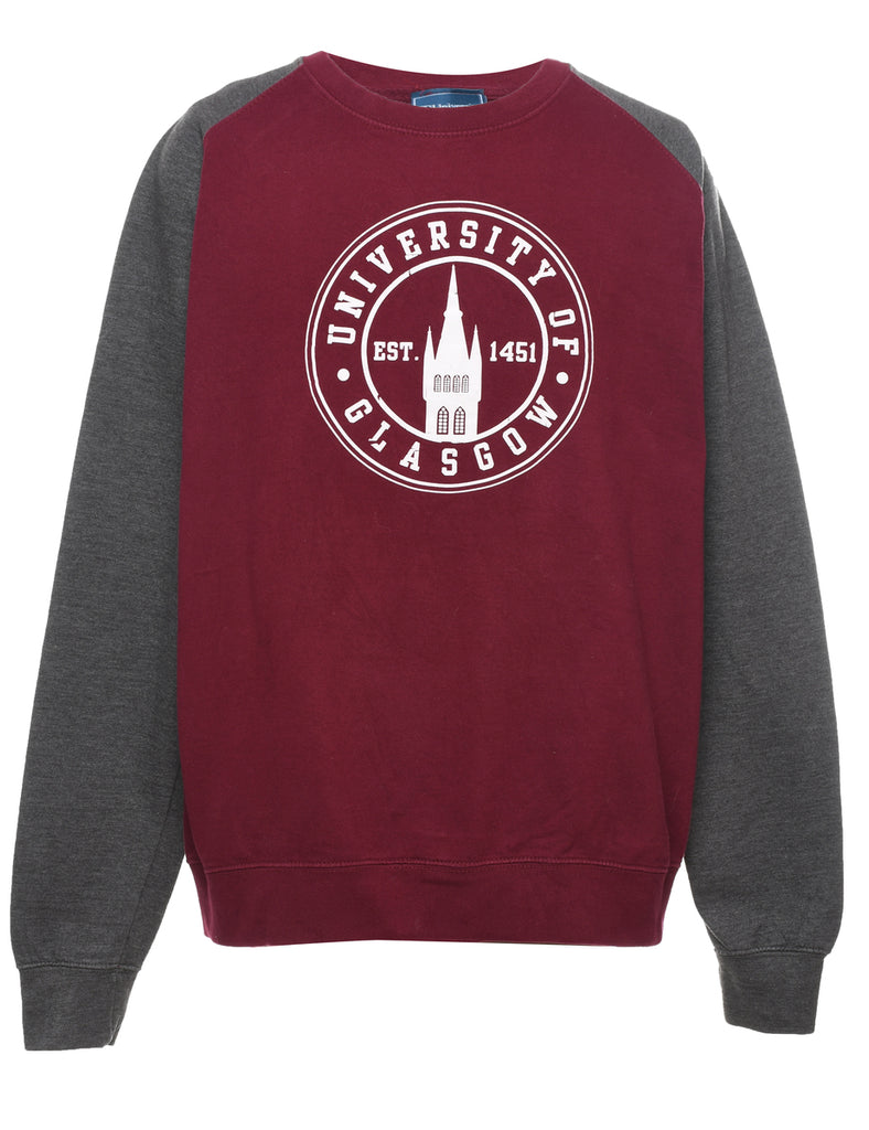 University Of Glasgow Printed Sweatshirt - XL