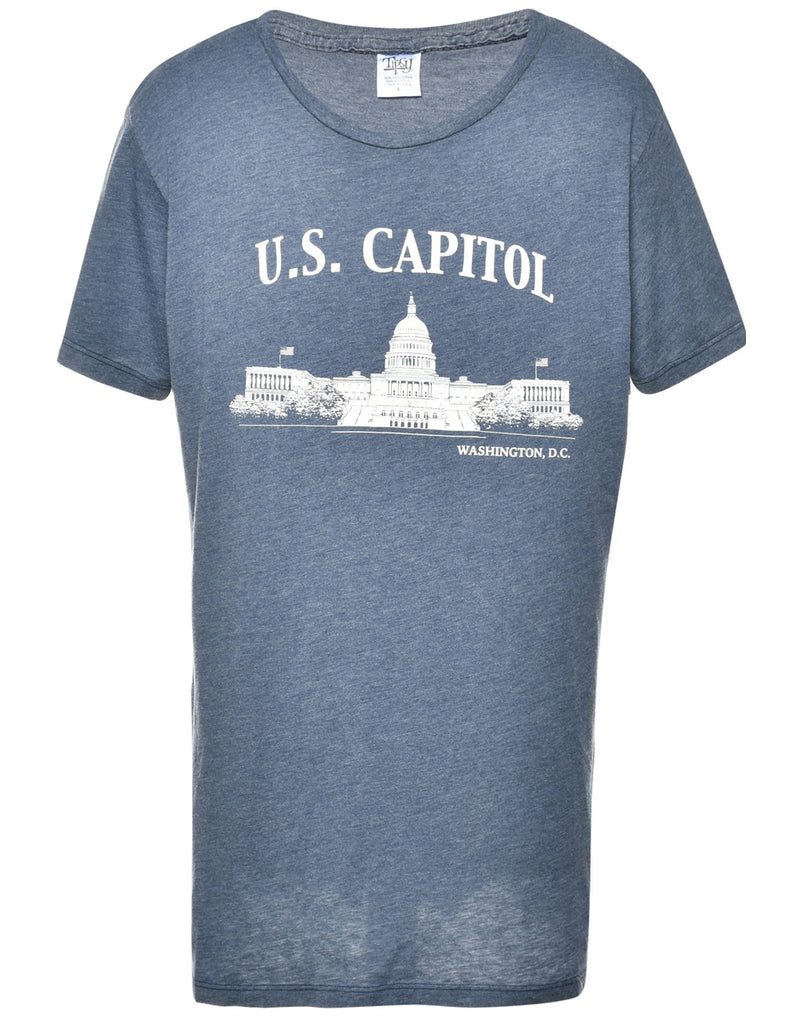 US Capitol Printed T-shirt - L