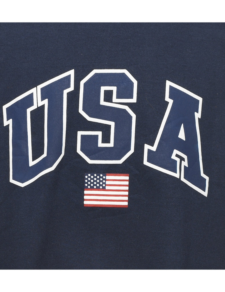 USA Navy, Red & White Sweatshirt - XL