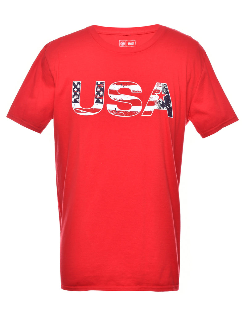 USA Printed T-shirt - L