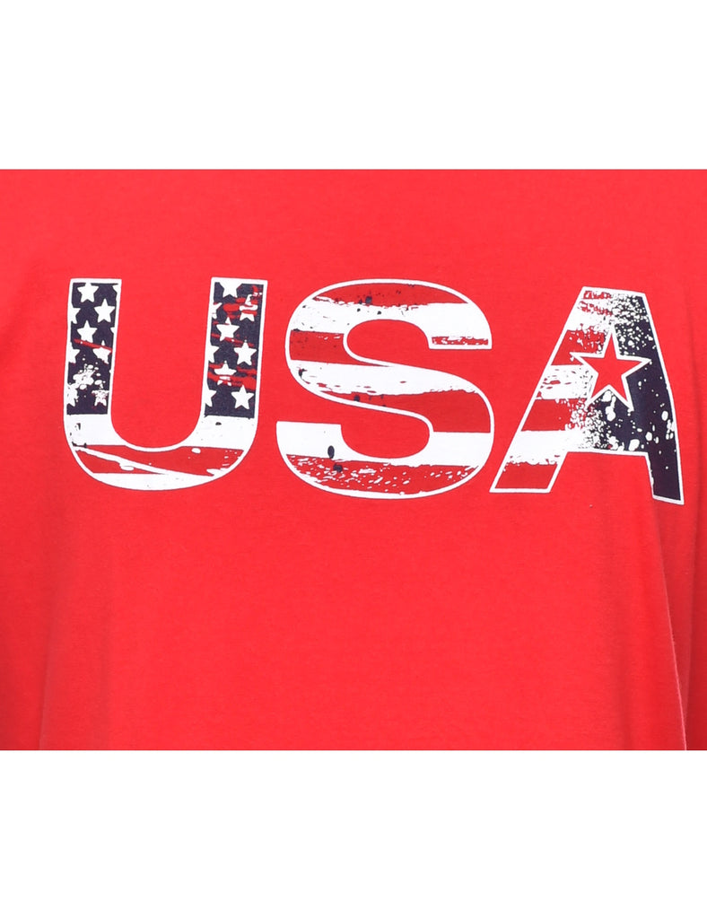 USA Printed T-shirt - L