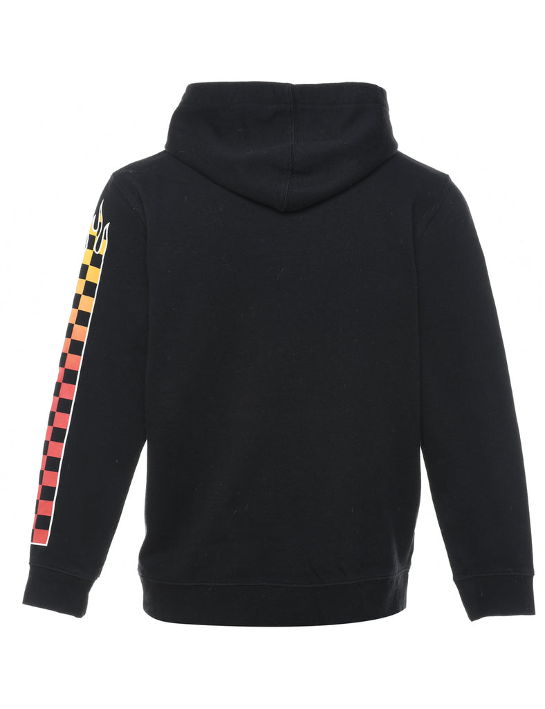 Vans Black Flame Design Hoodie - L