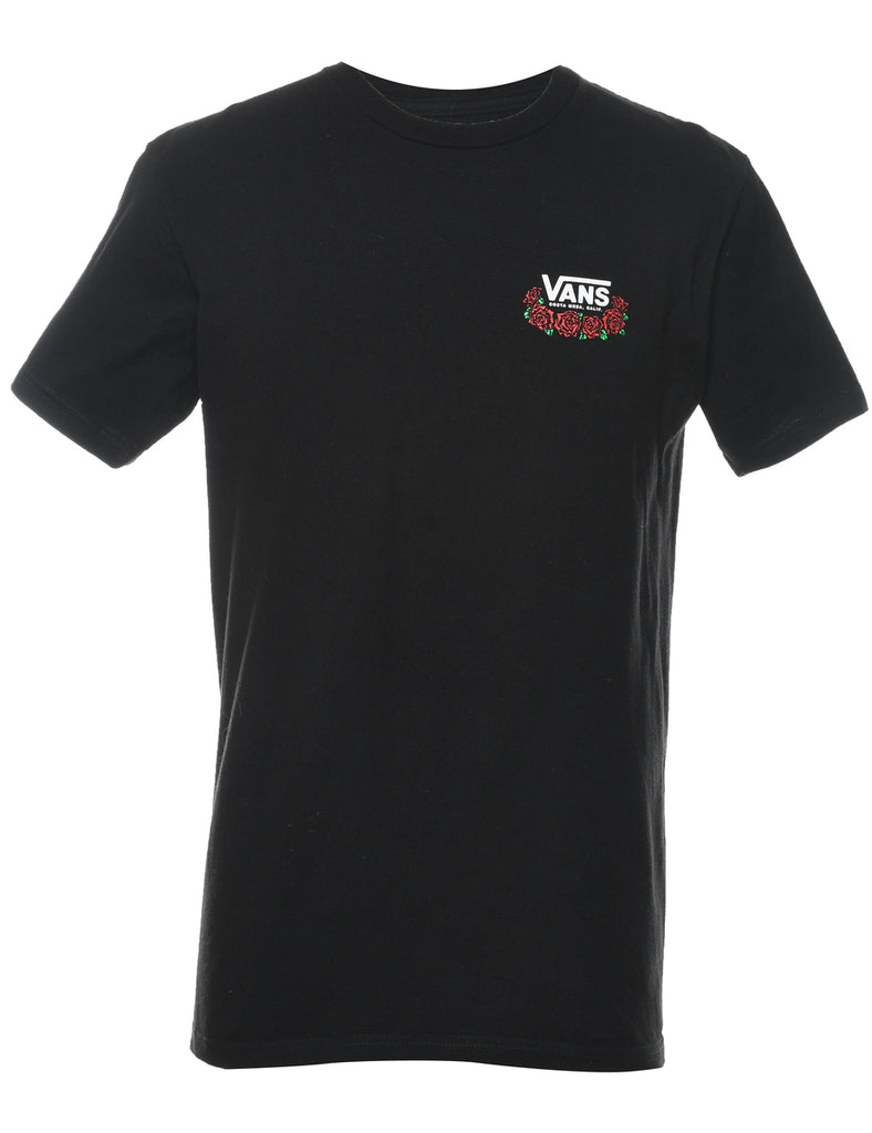 Vans Off The Wall Black Printed T-shirt - S