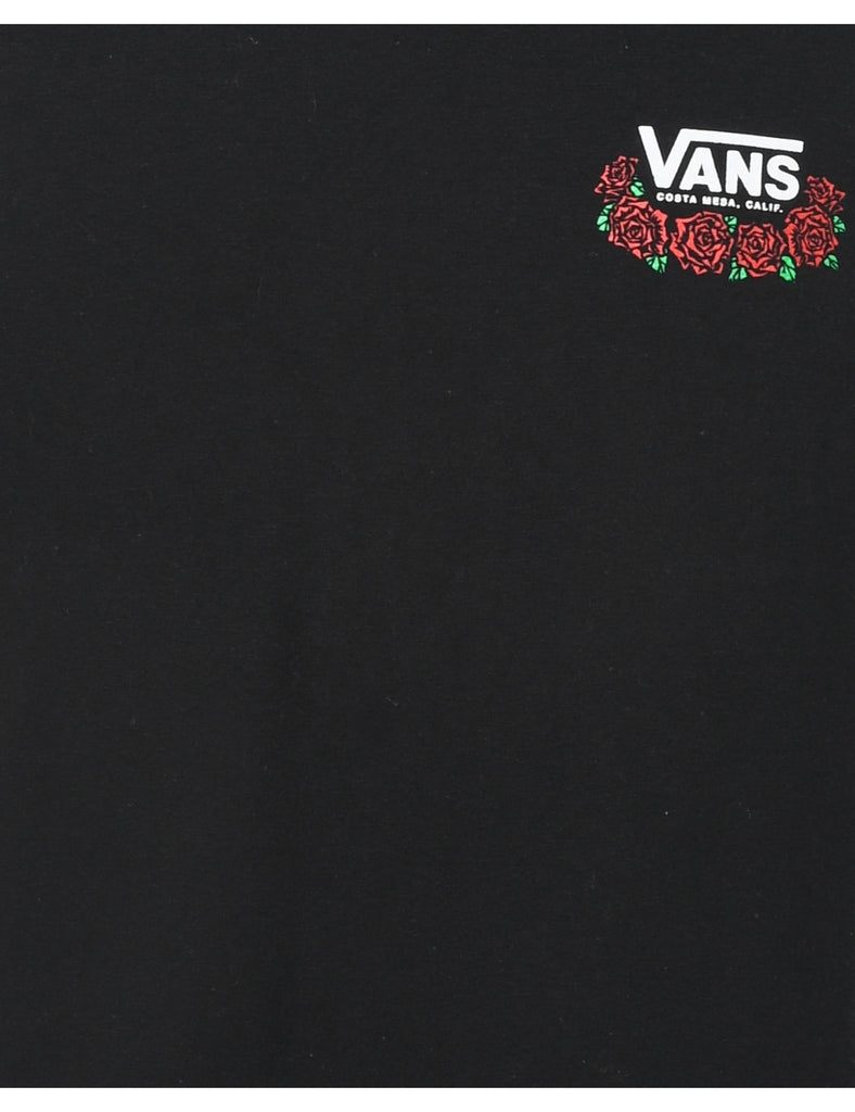 Vans Off The Wall Black Printed T-shirt - S