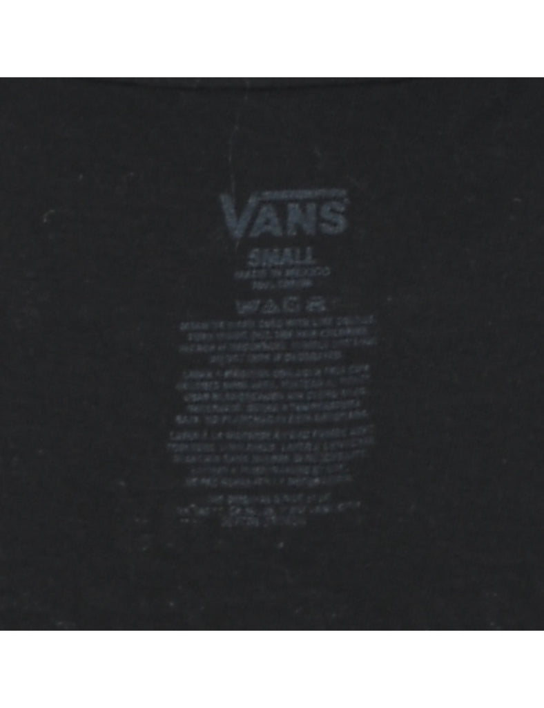 Vans Off The Wall Black Printed T-shirt - S