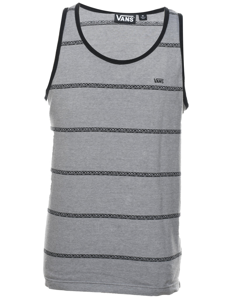 Vans Striped Navy & Grey Vest - M