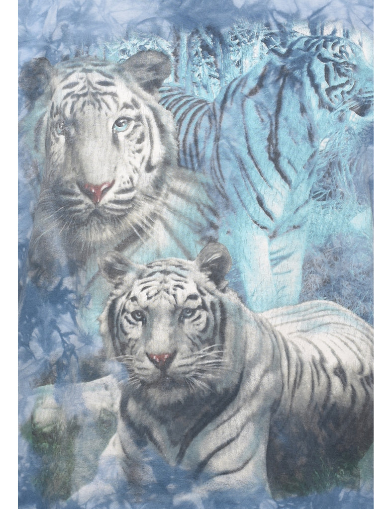 White Tiger Design The Mountain T-Shirt - L