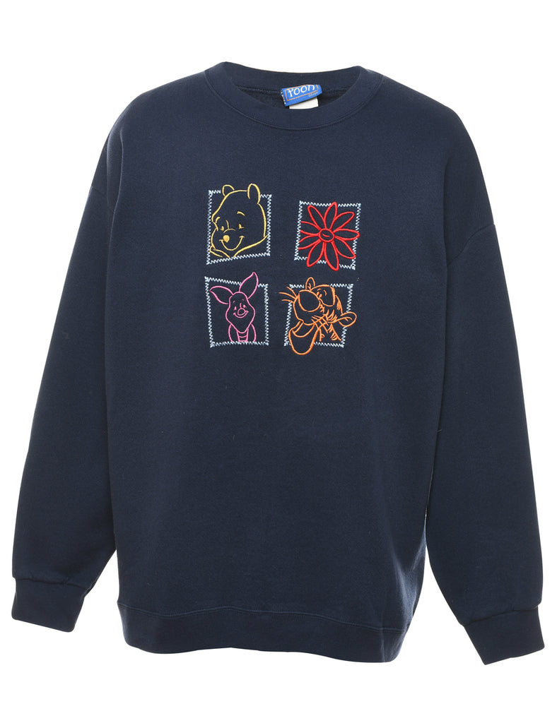 Winnie The Pooh Navy Round Neck Sweatshirt - M
