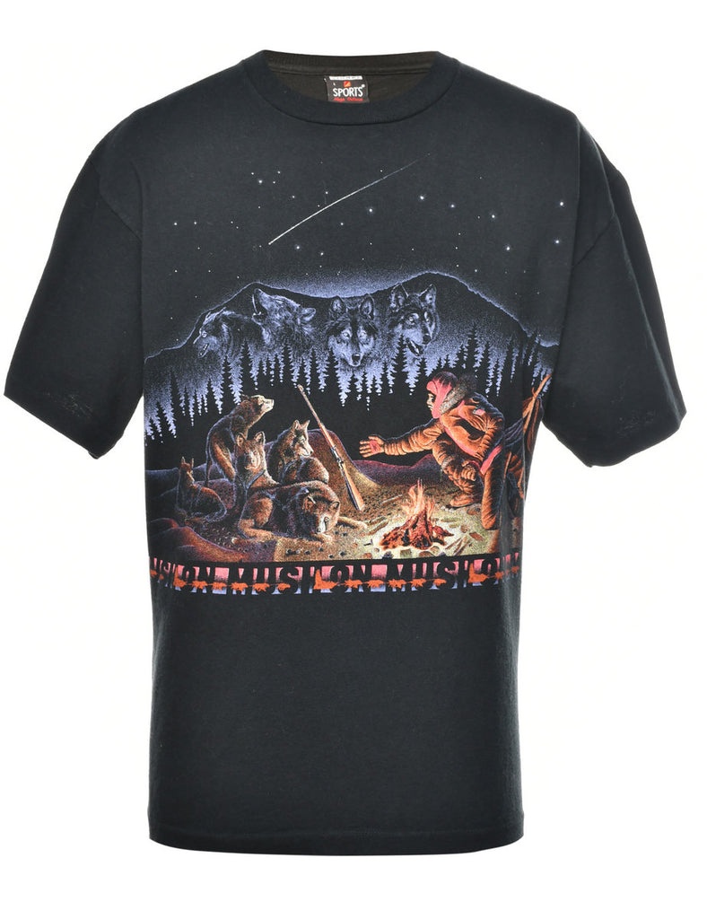 Wolf Animal T-shirt - L