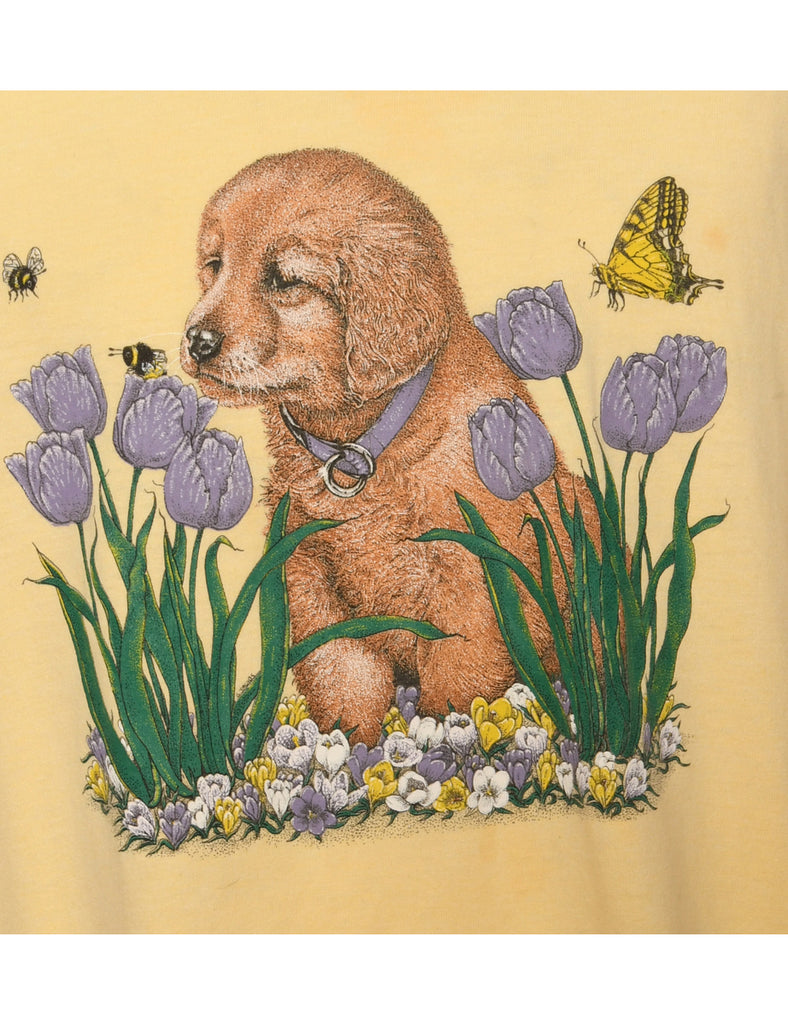 Yellow Animal T-shirt - XL