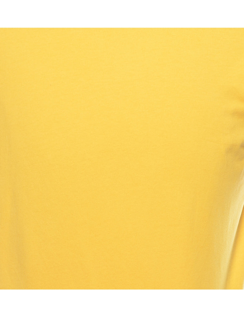 Yellow Plain T-shirt - M