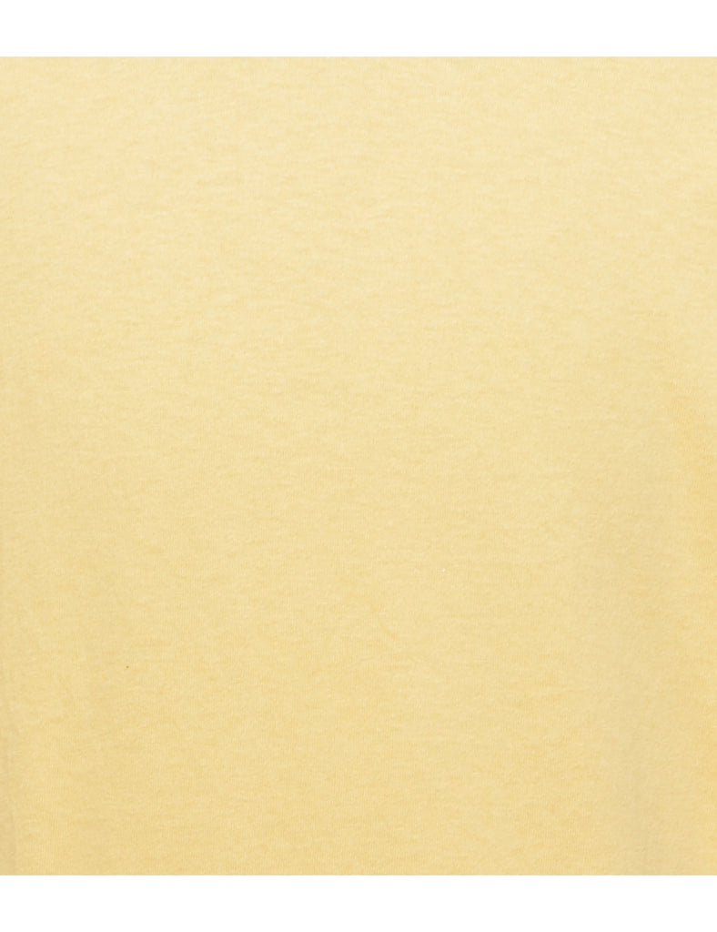 Yellow Plain T-shirt - L