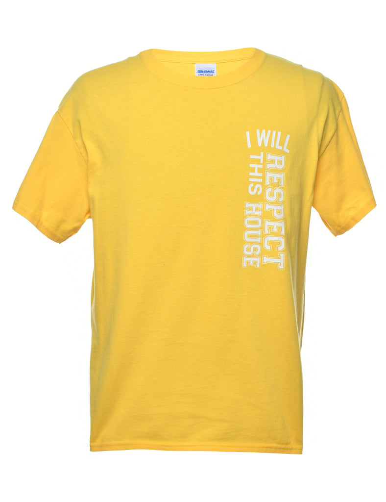 Yellow Printed T-shirt - L