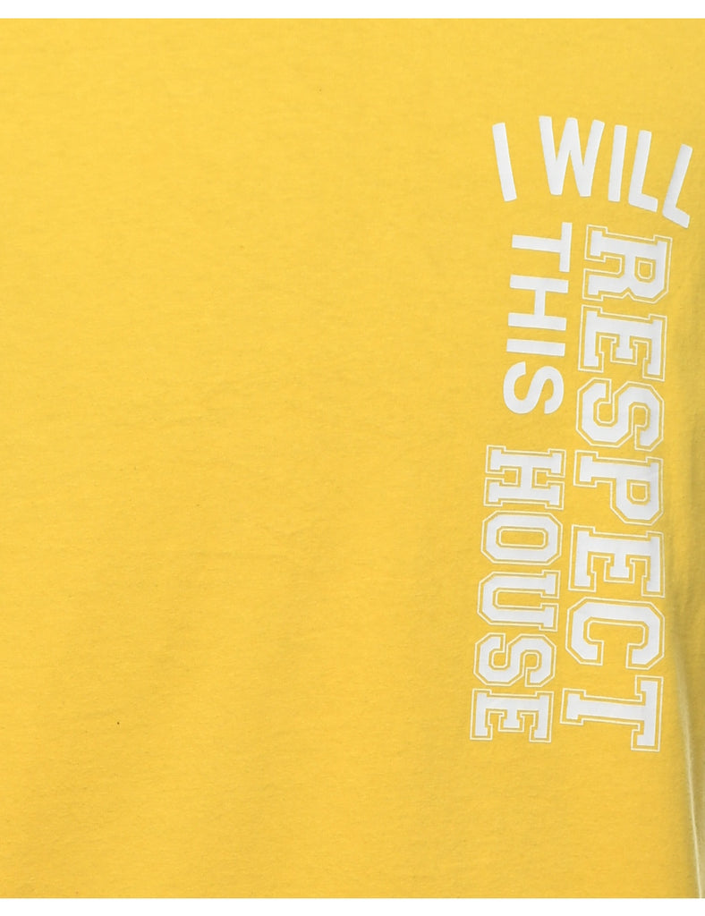 Yellow Printed T-shirt - L