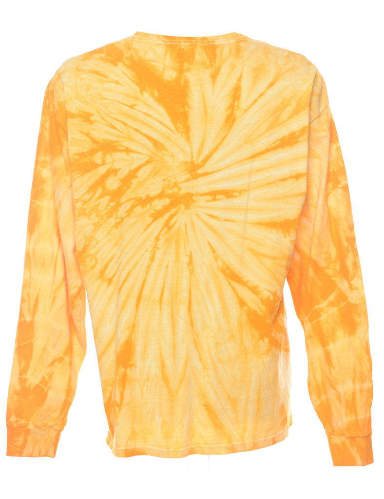 Yellow & White Flucos Fluvanna Tie Dye T-shirt - XL