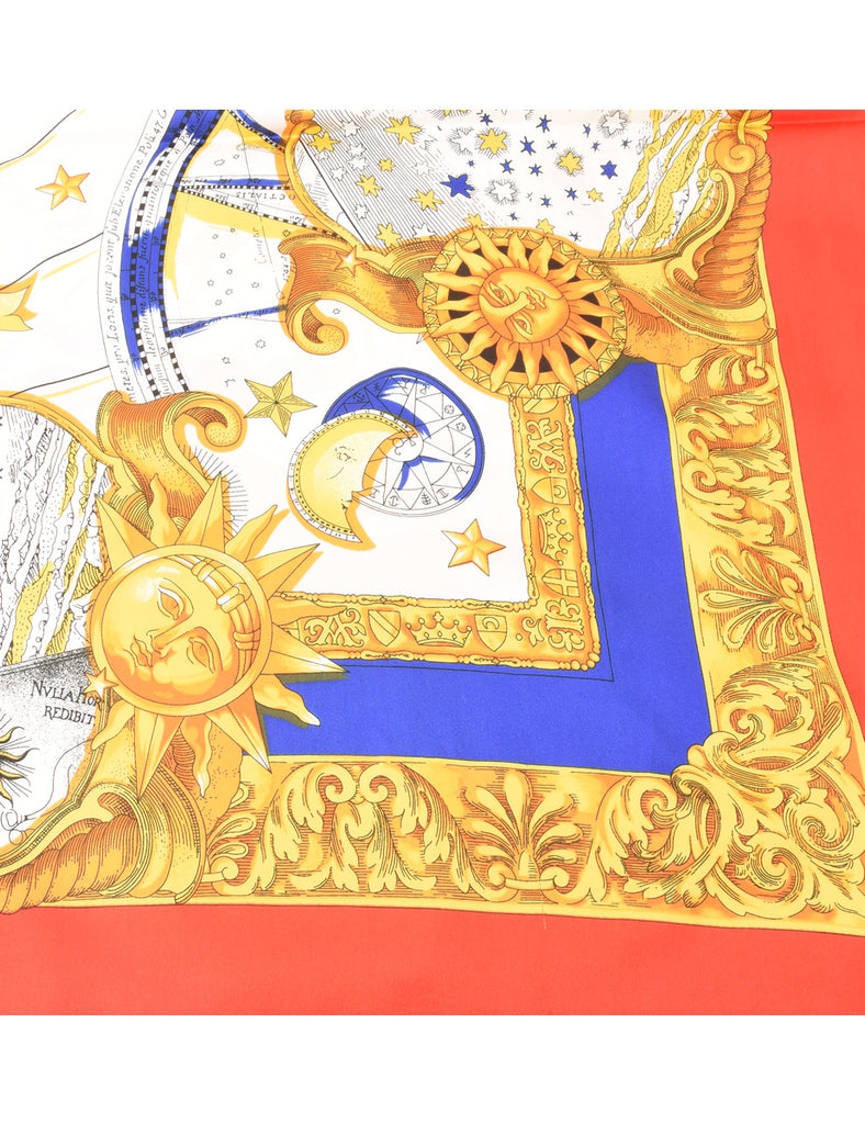 Zodiac Print Head Scarf - L