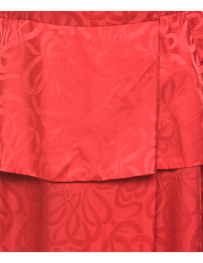 100% Silk Peplum Dress - L