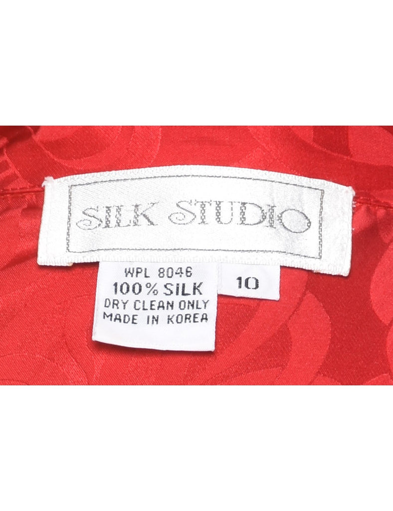 100% Silk Peplum Dress - L