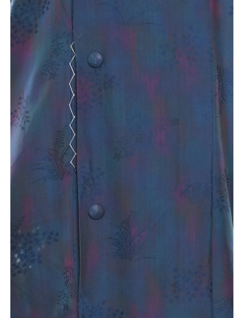 1960s Floral Print Midi Length Kimono - M