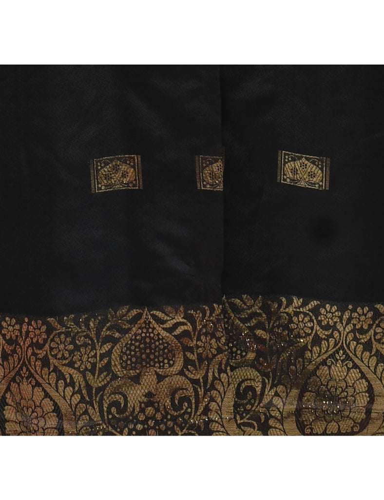 1970s Jacquard  Maxi Dress - S