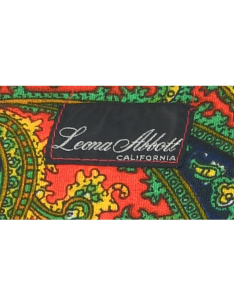 1970s Paisley Print Maxi Dress - S