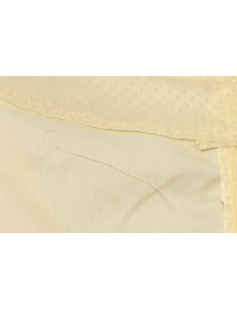 1970s Pale Yellow Maxi Dress - S