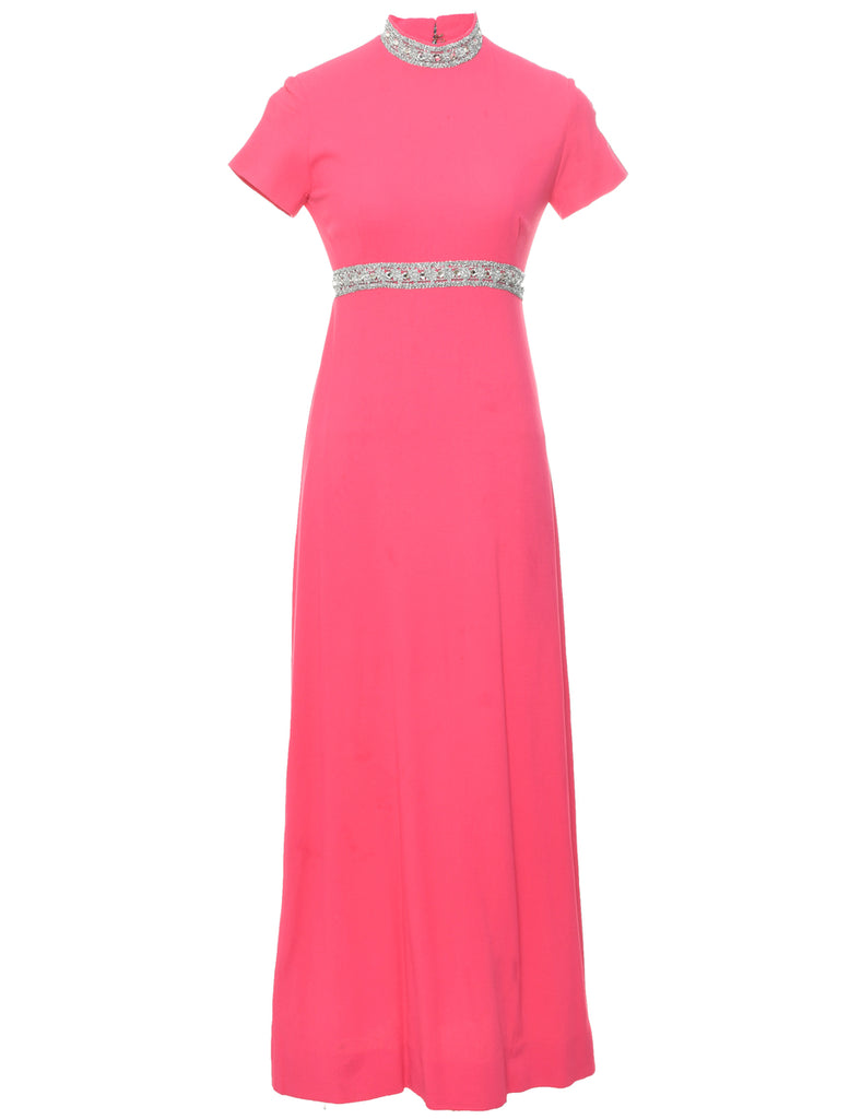 1970s Pink Maxi Dress - XS