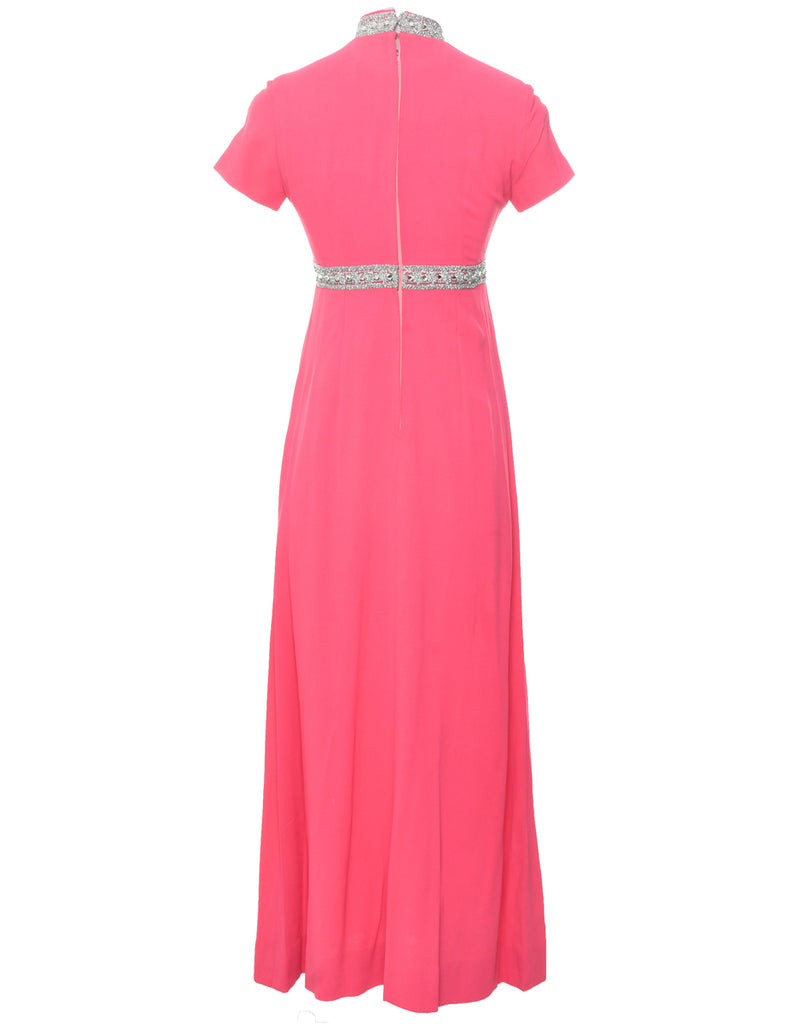 1970s Pink Maxi Dress - XS